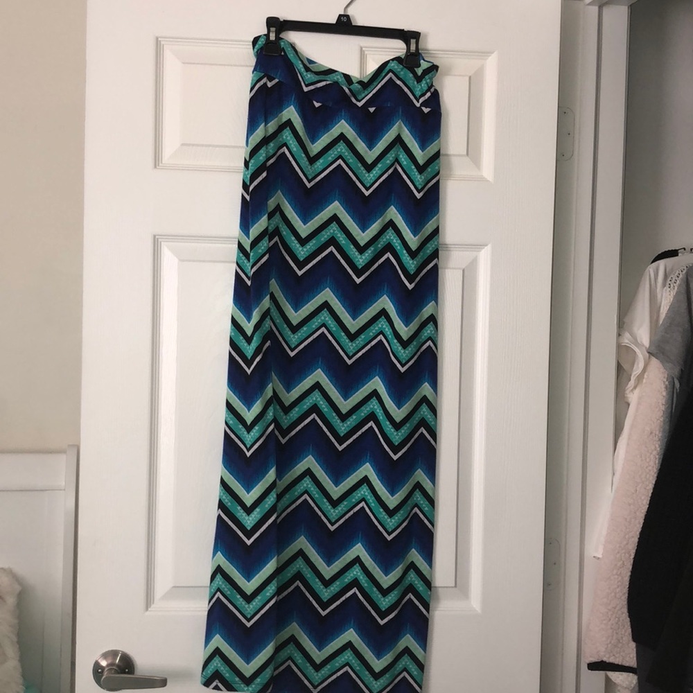 A blue Designed skirt